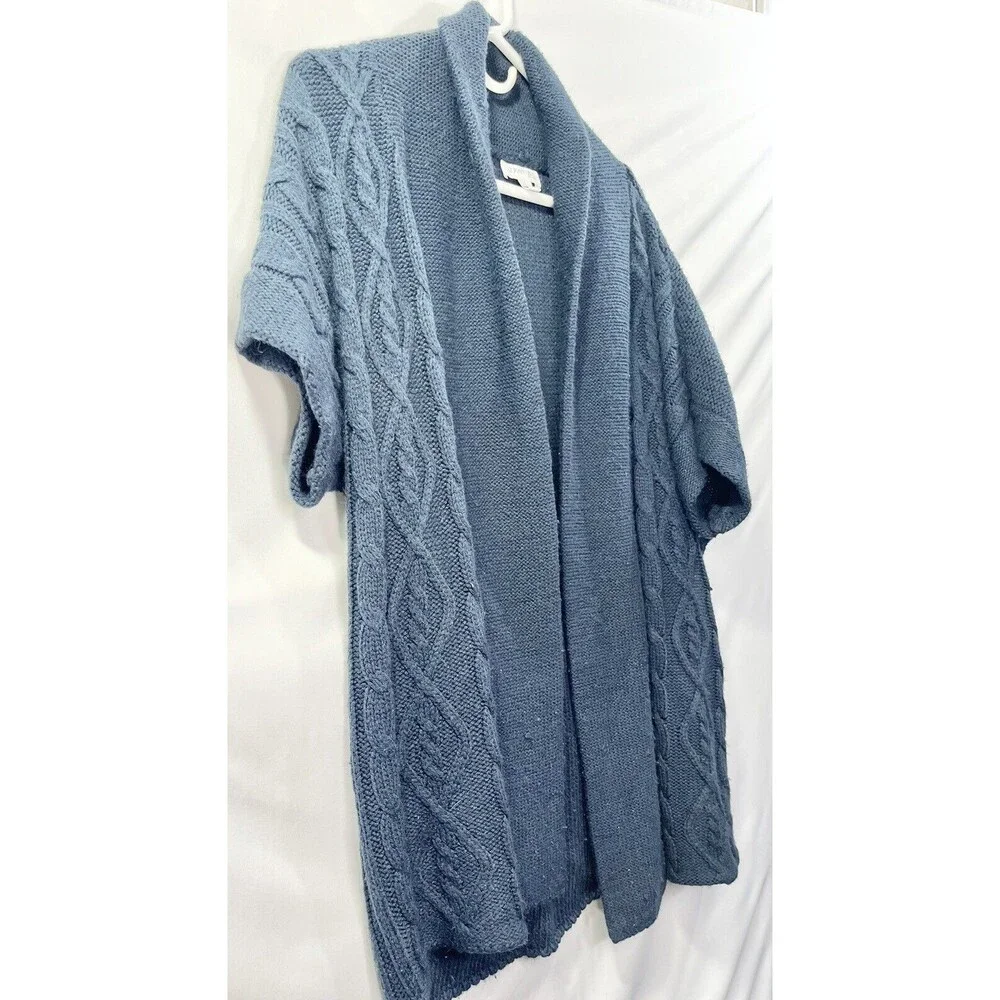 St. John's Bay Knit Women's Blue Cardigan Long Sleeve Sweater Size Large - Picture 3 of 9